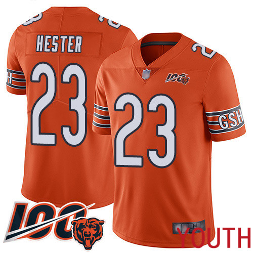 Chicago Bears Limited Orange Youth Devin Hester Alternate Jersey NFL Football #23 100th Season